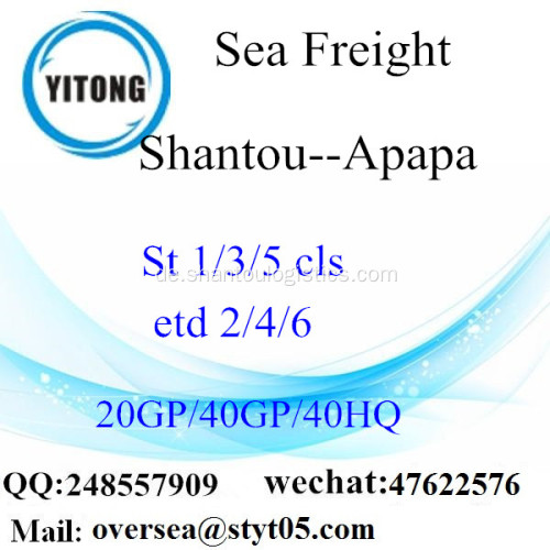 Shantou Port Seefracht Versand in Apapa